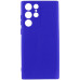 Накладка (з мікрофіброю) Silicone Cover Lakshmi Full Camera для Samsung S25 Ultra- ультра-синій