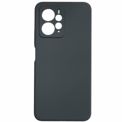 Накладка (з мікрофіброю) Silicone Cover Lakshmi Full Camera для Xiaomi Redmi Note 12 4G- темно-сірий