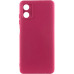 Накладка (з мікрофіброю) GETMAN Liquid Silk Full Camera для Motorola Moto G04 / G04s / E14- марсала