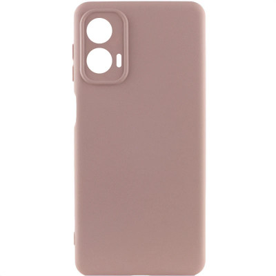 Накладка (з мікрофіброю) GETMAN Liquid Silk Full Camera для Motorola Moto G24- рожевий пісок Накладка (з мікрофіброю) GETMAN Liquid Silk Full Camera для Motorola Moto G24- рожевий пісок