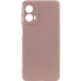 Накладка (з мікрофіброю) GETMAN Liquid Silk Full Camera для Motorola Moto G24- рожевий пісок