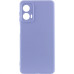 Накладка (з мікрофіброю) GETMAN Liquid Silk Full Camera для Motorola Moto G24- бузковий