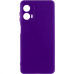 Накладка (з мікрофіброю) GETMAN Liquid Silk Full Camera для Motorola Moto G24- ультра-фіолетовий