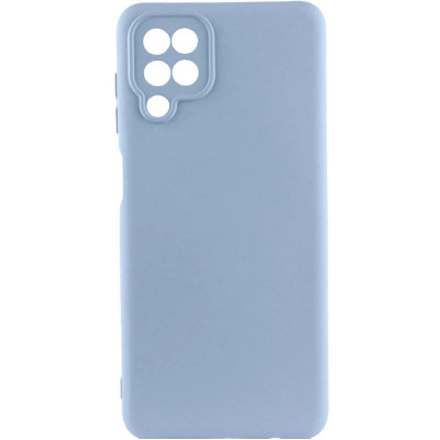 Накладка (з мікрофіброю) GETMAN Liquid Silk Full Camera для Samsung A12 / A125 / M12- блакитний Накладка (з мікрофіброю) GETMAN Liquid Silk Full Camera для Samsung A12 / A125 / M12- блакитний