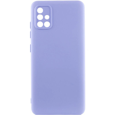 Накладка (з мікрофіброю) GETMAN Liquid Silk Full Camera для Samsung A51 / A515- бузковий Накладка (з мікрофіброю) GETMAN Liquid Silk Full Camera для Samsung A51 / A515- бузковий