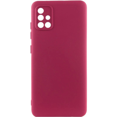 Накладка (з мікрофіброю) GETMAN Liquid Silk Full Camera для Samsung A71- марсала Накладка (з мікрофіброю) GETMAN Liquid Silk Full Camera для Samsung A71- марсала