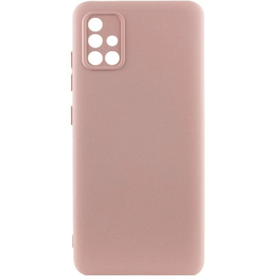 Накладка (з мікрофіброю) GETMAN Liquid Silk Full Camera для Samsung A71- рожевий пісок Накладка (з мікрофіброю) GETMAN Liquid Silk Full Camera для Samsung A71- рожевий пісок