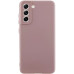 Накладка (з мікрофіброю) GETMAN Liquid Silk Full Camera для Samsung S21- рожевий пісок