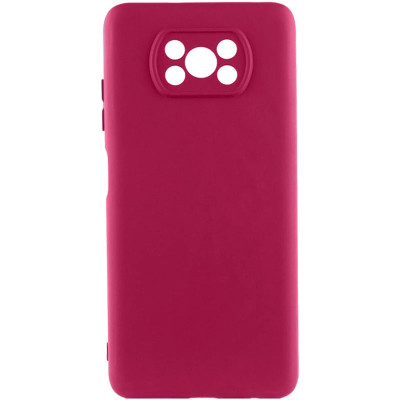 Накладка (з мікрофіброю) GETMAN Liquid Silk Full Camera для Xiaomi Poco X3 / Poco X3 Pro- марсала