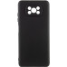 Накладка (з мікрофіброю) GETMAN Liquid Silk Full Camera для Xiaomi Poco X3 / Poco X3 Pro- чорний