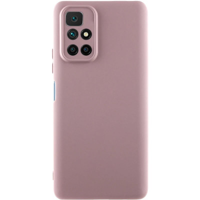 Накладка (з мікрофіброю) GETMAN Liquid Silk Full Camera для Xiaomi Redmi 10- рожевий пісок