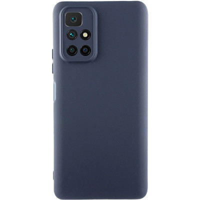 Накладка (з мікрофіброю) GETMAN Liquid Silk Full Camera для Xiaomi Redmi 10- темно-синій
