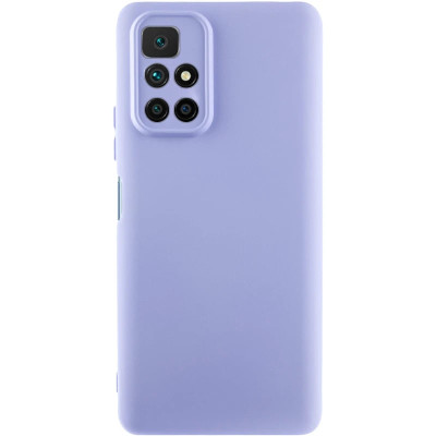 Накладка (з мікрофіброю) GETMAN Liquid Silk Full Camera для Xiaomi Redmi 10- бузковий