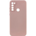 Накладка (з мікрофіброю) GETMAN Liquid Silk Full Camera для Xiaomi Redmi Note 8T- рожевий пісок