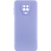 Накладка (з мікрофіброю) GETMAN Liquid Silk Full Camera для Xiaomi Redmi Note 9 Pro / Note 9s- бузковий