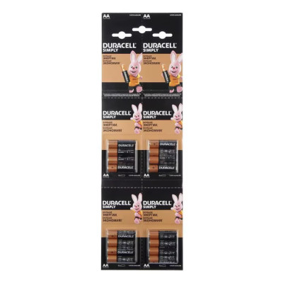 Батарейка LR6 (AA) Duracell 16bl (відривна по 4шт) shr (ціна за 1шт)