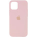 Накладка (з мікрофіброю) Silk Full Protective для iPhone 12 Pro / 12- пастельно-рожевий