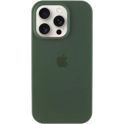Накладка (з мікрофіброю) Silk Full Protective для iPhone 12 Pro / 12- сосново-зелений