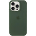 Накладка (з мікрофіброю) Silk Full Protective для iPhone 13- сосново-зелений