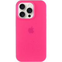 Накладка (з мікрофіброю) Silk Full Protective для iPhone 13- яскраво-рожевий