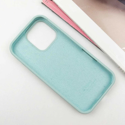 Накладка (з мікрофіброю) Silk Full Protective для iPhone 15 Pro- бірюзовий