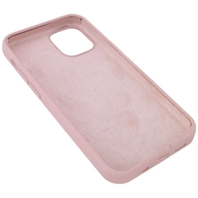 Накладка (з мікрофіброю) Silk Full Protective для iPhone 15 Pro- пудровий