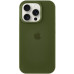 Накладка (з мікрофіброю) Silk Full Protective для iPhone 15 Pro- оливковий