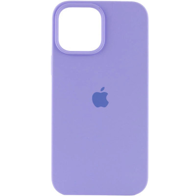 Накладка (з мікрофіброю) Silk Full Protective для iPhone 15- бузковий