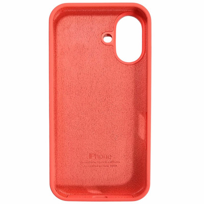 Накладка (з мікрофіброю) Silk Full Protective для iPhone 16- кораловий