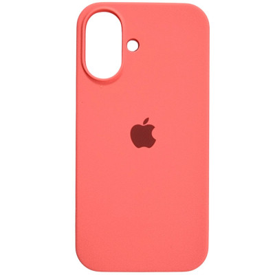 Накладка (з мікрофіброю) Silk Full Protective для iPhone 16- кораловий