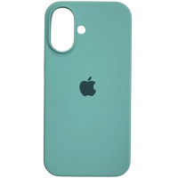 Накладка (з мікрофіброю) Silk Full Protective для iPhone 16- бірюзовий