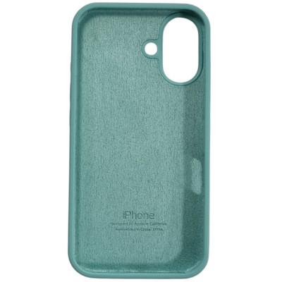 Накладка (з мікрофіброю) Silk Full Protective для iPhone 16- бірюзовий