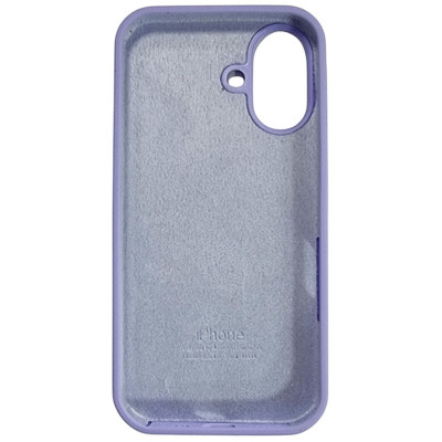 Накладка (з мікрофіброю) Silk Full Protective для iPhone 16- бузковий