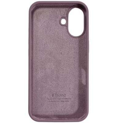 Накладка (з мікрофіброю) Silk Full Protective для iPhone 16- ліловий