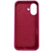 Накладка (з мікрофіброю) Silk Full Protective для iPhone 16- малиновий