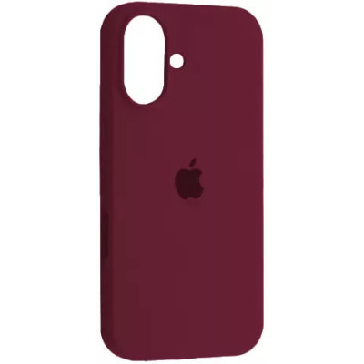 Накладка (з мікрофіброю) Silk Full Protective для iPhone 16- марсала