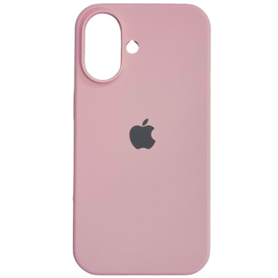 Накладка (з мікрофіброю) Silk Full Protective для iPhone 16- пудровий