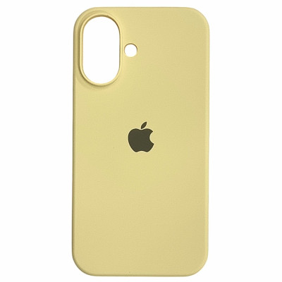 Накладка (з мікрофіброю) Silk Full Protective для iPhone 16- світло-жовтий