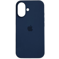 Накладка (з мікрофіброю) Silk Full Protective для iPhone 16- чорничний