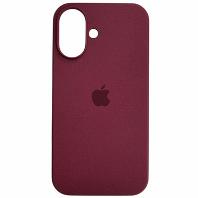 Накладка (з мікрофіброю) Silk Full Protective для iPhone 16- сливовий