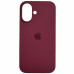 Накладка (з мікрофіброю) Silk Full Protective для iPhone 16- сливовий