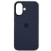 Накладка (з мікрофіброю) Silk Full Protective для iPhone 16- темно-синій