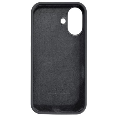 Накладка (з мікрофіброю) Silk Full Protective для iPhone 16- темно-сірий