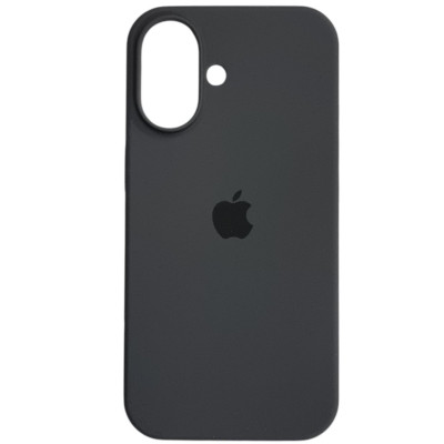 Накладка (з мікрофіброю) Silk Full Protective для iPhone 16- темно-сірий