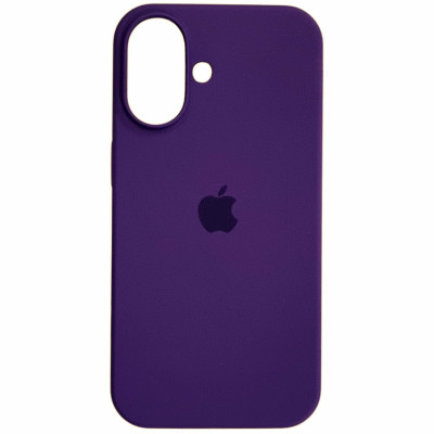 Накладка (з мікрофіброю) Silk Full Protective для iPhone 16- темно-фіолетовий