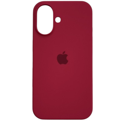 Накладка (з мікрофіброю) Silk Full Protective для iPhone 16- червона троянда