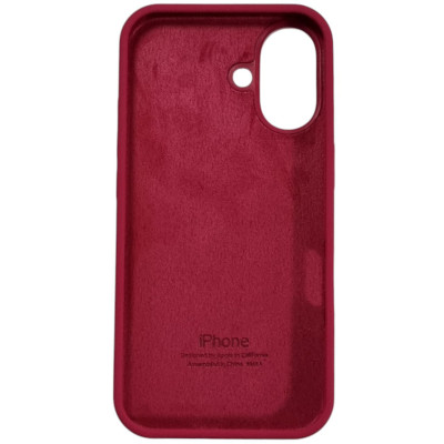 Накладка (з мікрофіброю) Silk Full Protective для iPhone 16- червона троянда