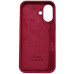 Накладка (з мікрофіброю) Silk Full Protective для iPhone 16- червона троянда