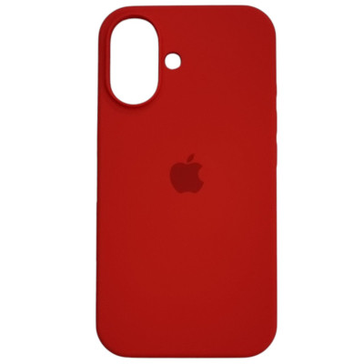 Накладка (з мікрофіброю) Silk Full Protective для iPhone 16- червоний