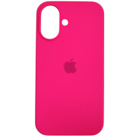 Накладка (з мікрофіброю) Silk Full Protective для iPhone 16- яскраво-рожевий